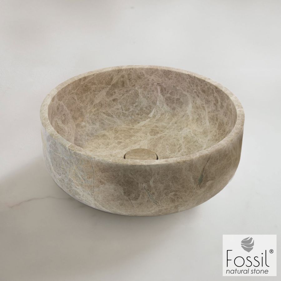 ΝΙΠΤΗΡΑΣ ΜΑΡΜΑΡΙΝΟΣ THALO Φ39 H.14 FOSSIL PATARA BEIGE DR39-500