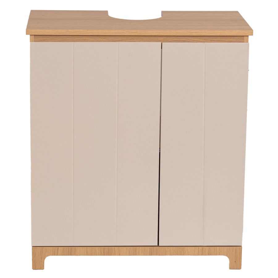 Έπιπλο Νιπτήρα Ξύλινο 62x30x70cm Μπεζ/Καφέ MRShome DS-1379000