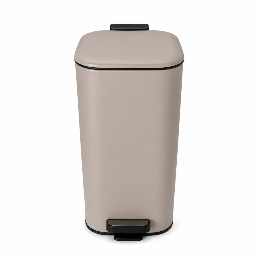 Κάδος Soft Close Μεταλλικός 20L Μπεζ Ματ 23x38x37.5cm MRShome  DS-8840000