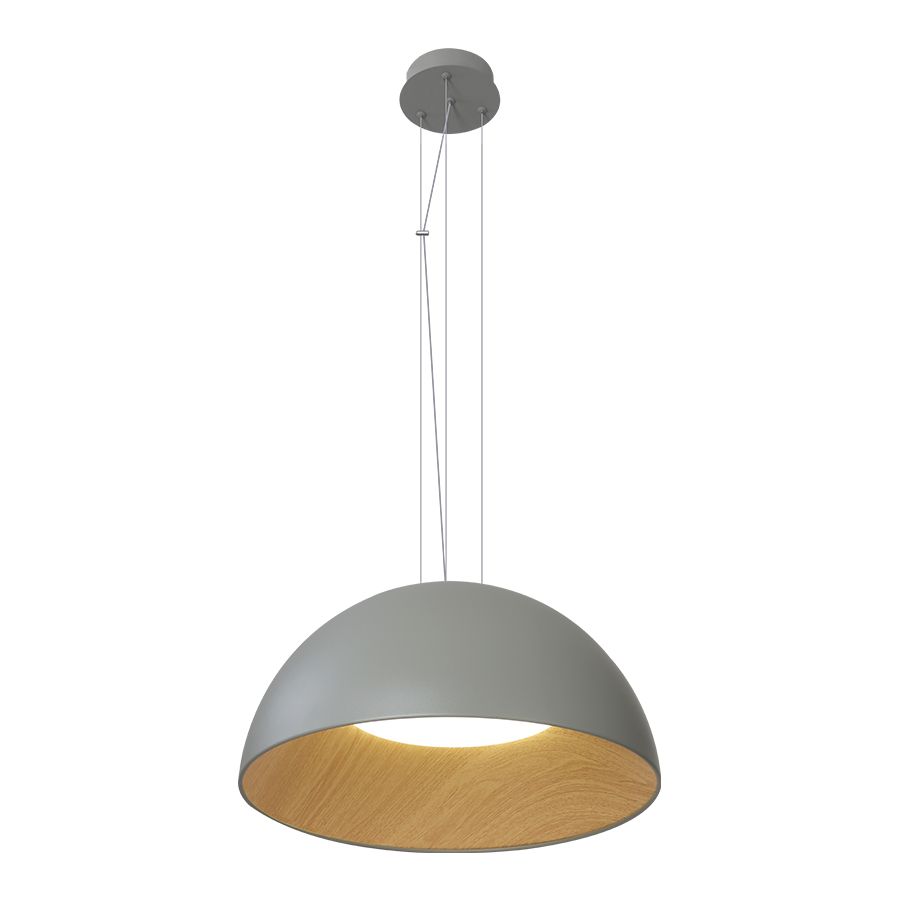 Φωτιστικό Κρεμαστό Μέταλλο Πράσινο-Απόχρωση Ξύλου 50xH150cm Led max 50w 2780lm CCT 3000-6000K Dimmable by Remote Control Sun Light HEPHAESTUS-50P-GR