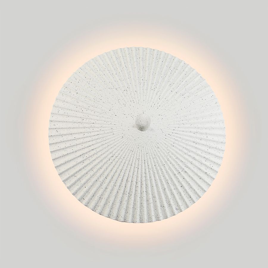 Φωτιστικό Απλίκα Επιτοίχια Γύψινη Λευκή με Ψηφίδες D40m Led 12w 3000K 760lm Sun Light ORBAN-40 