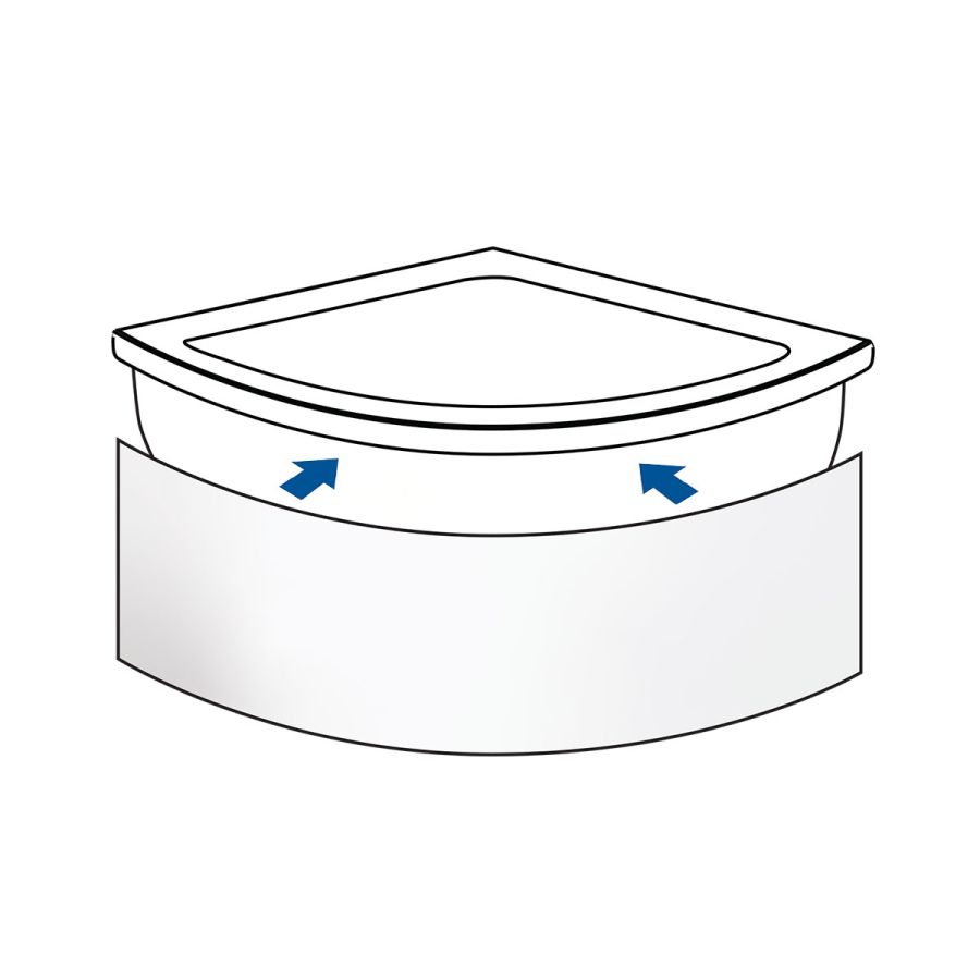 Ποδιά Γωνιακής Ακρυλικής Μπανιέρας 120*120cm Sirene Modena PC120/51 