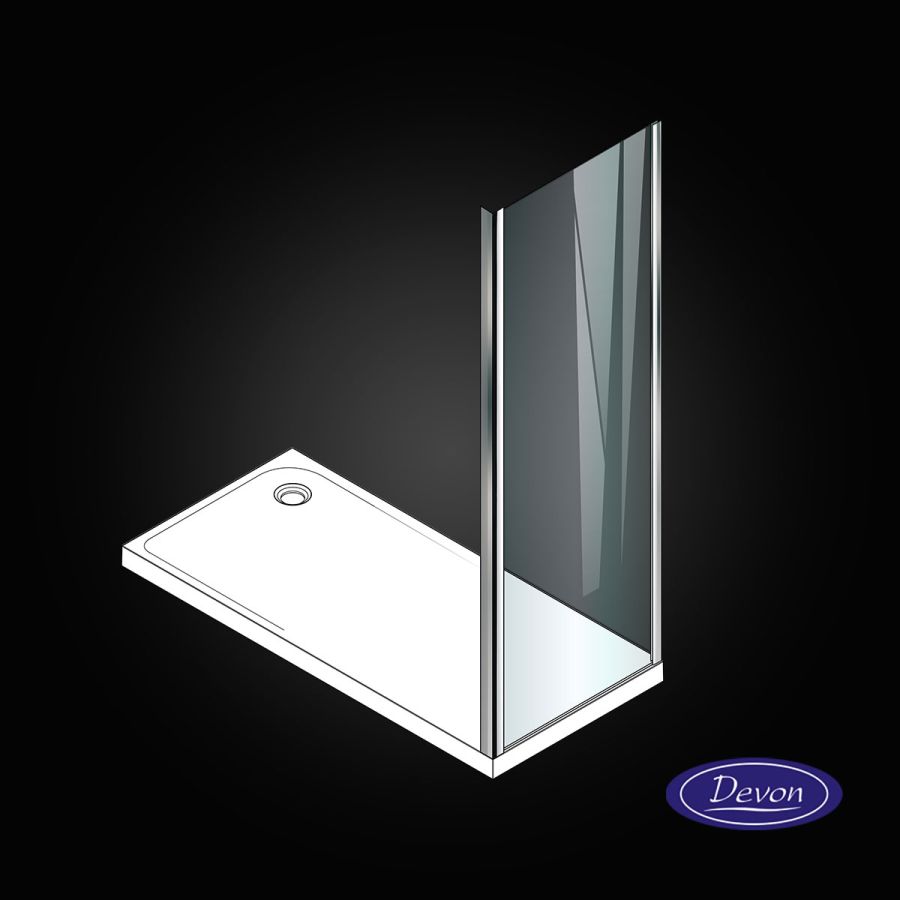 S.PANEL 80 (78,5-80εκ) DEVON ELLI CLEAN-GLASS CHROME SPL80C-100