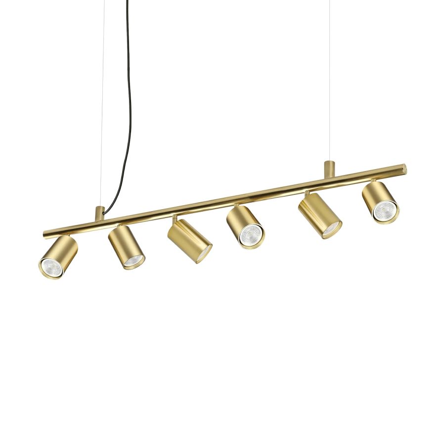 Κρεμαστό Φωτιστικό DYNAMITE SP6 ROUND Ορείχαλκος Ideal Lux 244648