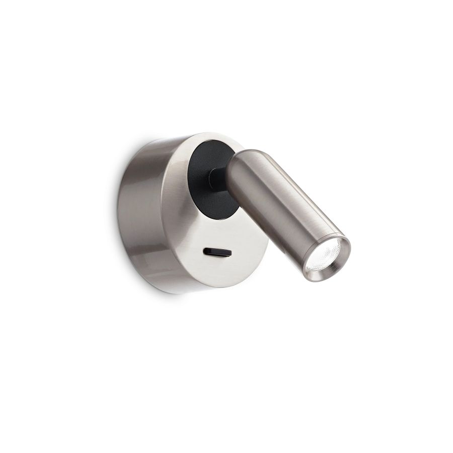 Απλίκα BEAN AP ROUND NICKEL Ideal Lux 260631