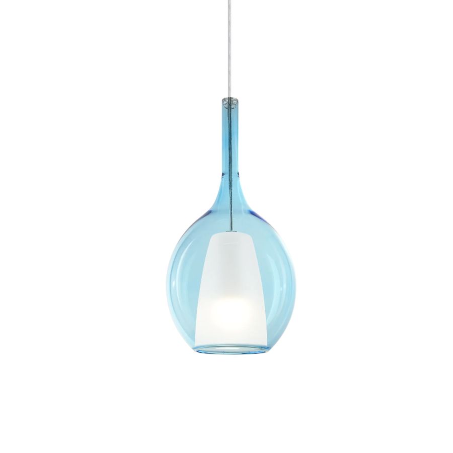 Κρεμαστό Φωτιστικό KALIQUE-2 SP1 D18 AZZURRO Ideal Lux 360041