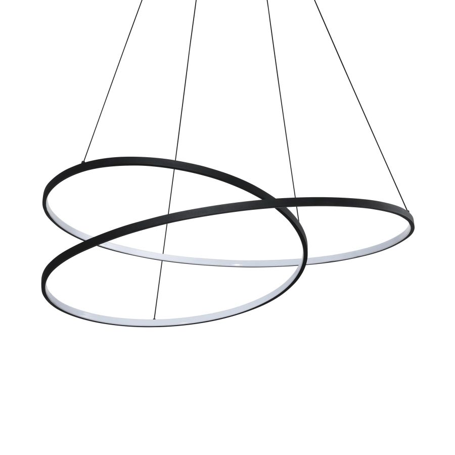 Κρεμαστό Φωτιστικό OZ SP D100 ON-OFF Μαύρο 3000K Ideal Lux 364896