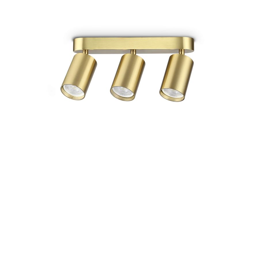 Φωτιστικό Οροφής DYNAMITE PL3 LINEAR ROUND Ορείχαλκος Ideal Lux 371269