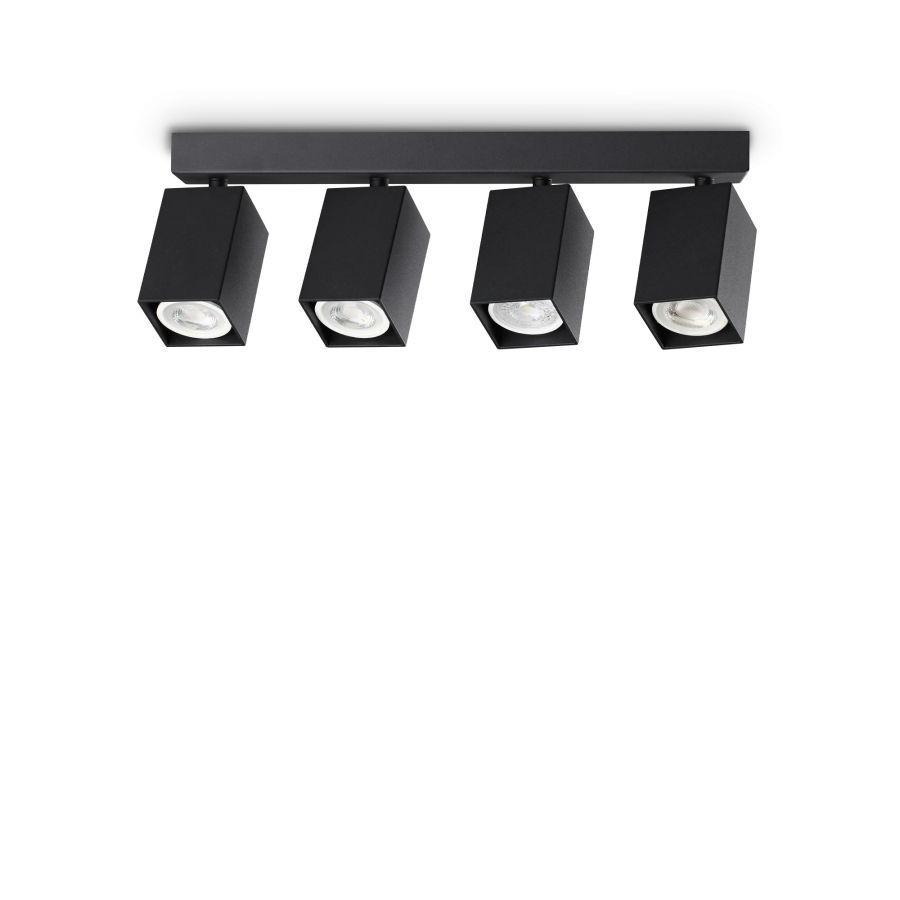 Φωτιστικό Οροφής DYNAMITE PL4 LINEAR SQUARE Μαύρο Ideal Lux 371368
