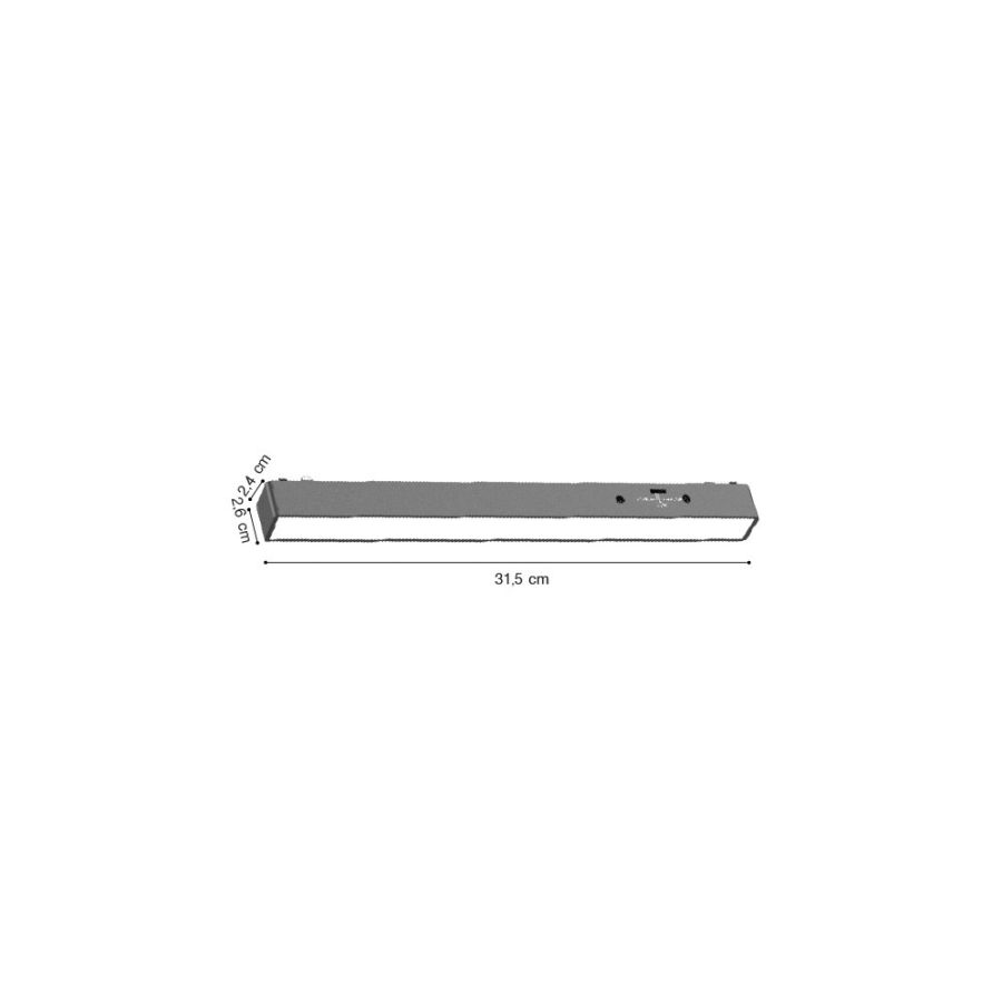 Γραμμικό φωτιστικό LED 10W 3CCT για Ultra Thin ράγα σε λευκή απόχρωση D:31,5X2,6X2,4cm TMU0050-White