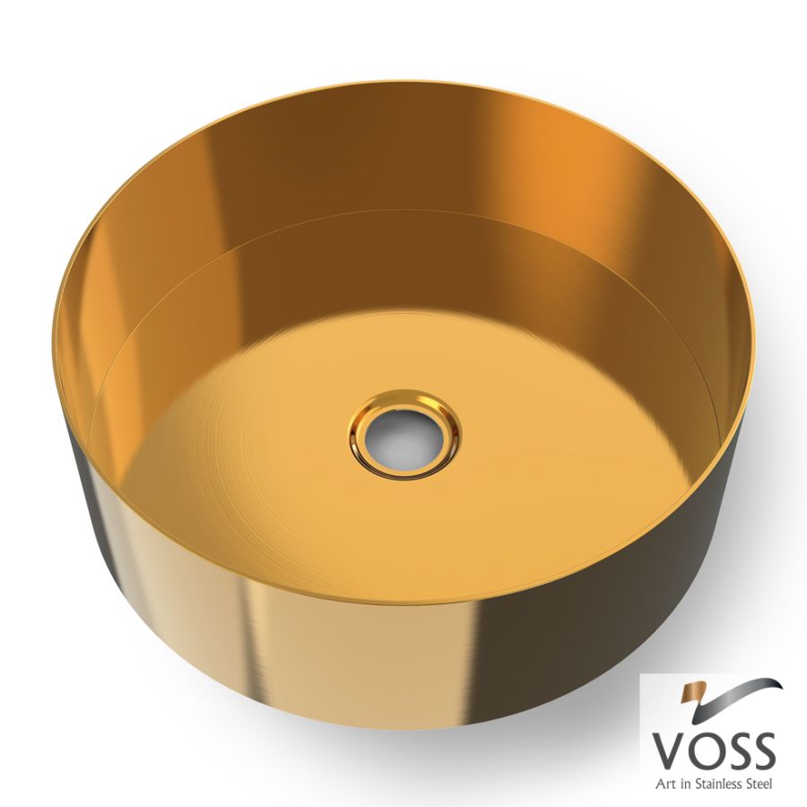 Νιπτήρας Milo Φ33 voss Inox PVD Brushed Gold V1033-211