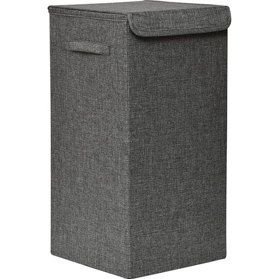 Καλάθι Απλύτων Αναδιπλούμενο από MDF Γκρι με Υφασμάτινη Επένδυση MRShome  DS-2699000