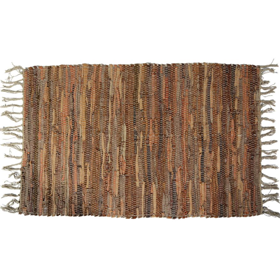 Δερμάτινο χαλάκι LEAΤΗΕR FLΑΤ KAFE MPEZ 60Χ120 San Lorentzo 1372BBROWNBEIGE
