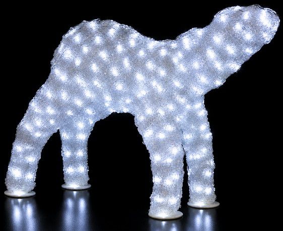 280Led 3D Φωτιζόμενο Ακρυλικό Ελάφι Με Μετασχηματιστή Ip44,45 x 35(H)cm Lianos L200-009W-3