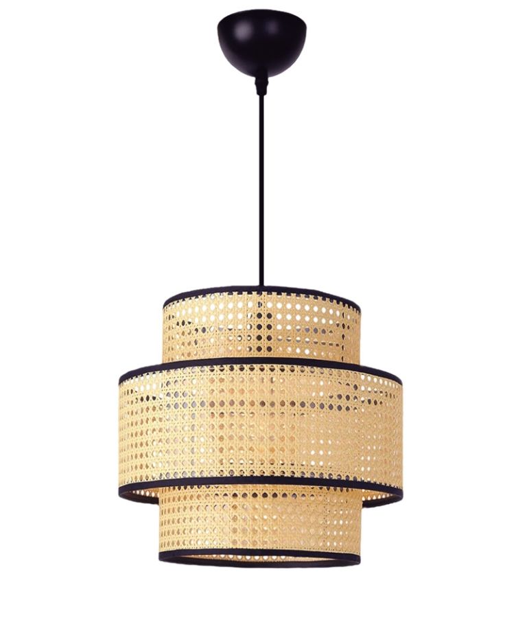 HK-VIENNA 1L Φ30 BAMBOO-RATTAN ΚΡΕΜΑΣΤΟ ΦΩΤΙΣΤΙΚΟ Heronia 14-0210