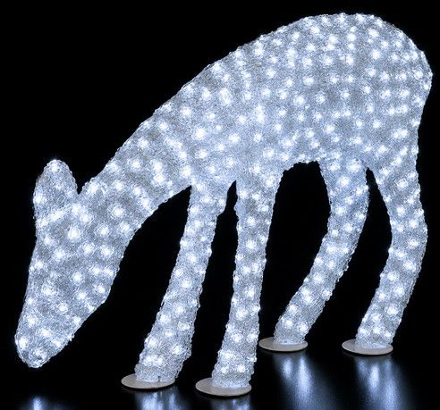 850Led 3D Φωτιζόμενο Ακρυλικό Ελάφι Με Μετασχηματιστή Ip44 ,83 x 60(Η)cm Lianos L200-009W-2