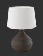 Πορτατίφ 20xH29cm 1xE14 Λευκό Καπέλο Βάση Καφέ Trio Lighting Martin R50371026