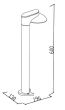 it-Lighting Wabash LED 7W 3CCT Outdoor Stand Light Black D:130 x 196 x 600 mm 80400910