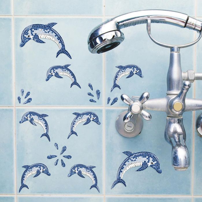 Dolphins αυτοκόλλητα τοίχου βινυλίου Ango 59601
