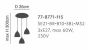SE21-BR-10-3BL-MS2  MAGNUM BRONZE  Black Metal Shade Pendant+ HOMELIGHTING 77-8771