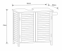 Έπιπλο Νιπτήρα MDF/Ακακία με 2 Ντουλάπια με εσωτερικό Ράφι και Κρεμάστρα στο Πλάι 66x30x70cm MRShome  DS-1177000