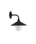 Απλίκα Επίτοιχη Ø27 cm IP44 Μαύρο Αλουμίνιο με σκιάδο από γυαλί Viokef Pilos 4178200