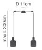 SE21-GM-4-BL2-SH2 ADEPT TUBE Gold Matt Pendant Grey Fabric Shade+ HOMELIGHTING 77-8606