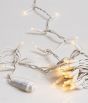 100Led Rubber Λαμπάκια Επεκτεινόμενα Με Λευκό Καλώδιο/Θερμό Λαμπάκι ,Ip65 ,(10cm Απόσταση) 10 Μέτρα (Kelvin: 2.500 - 3.000) Lianos 80254