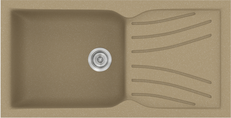Sanitec Νεροχύτης 324 Classic 100×50 324-15-Metallic-Cream