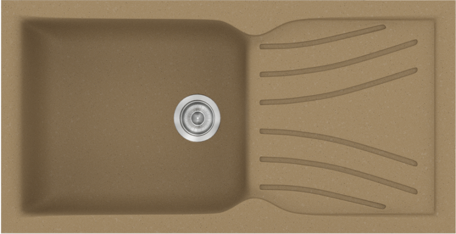 Sanitec Νεροχύτης 324 Classic 100×50 324-16-Metallic-Coffee