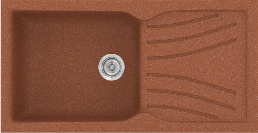 Sanitec Νεροχύτης 324 Classic 100×50 324-20-Granite-Terracota