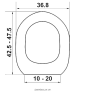 Κάλυμμα Λεκάνης WC Universal Πολυεστερικό 42,5-47,5cm Οπές 10-20cm Μεταλλικά στηρίγματα Elvit 0046 