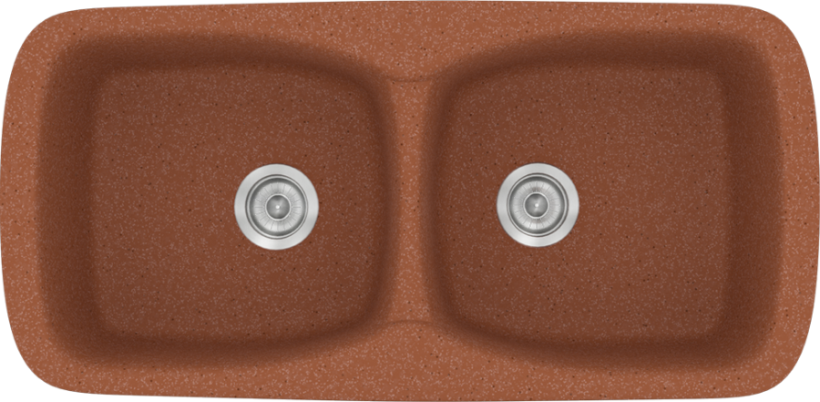Sanitec Νεροχύτης 319 Classic 93×51 319-20-Granite-Terracota