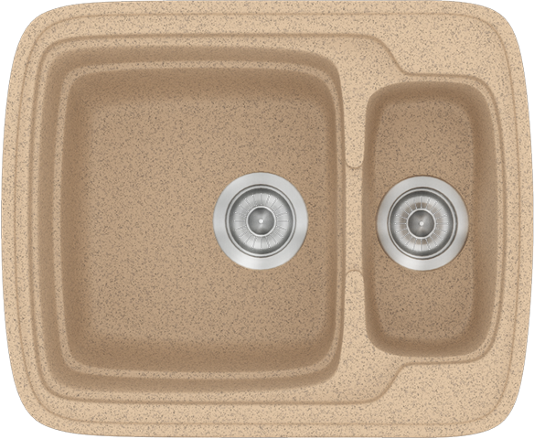 Sanitec Νεροχύτης 314 Classic 60×51 314-10-Granite-Beige