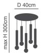 SE21-NM-5-5NM ADEPT TUBE NICKEL MAT Nickel Matt Pendant+ HOMELIGHTING 77-8663