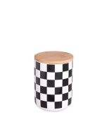 Κεραμικό Δοχείο 260ml Ασπρόμαυρο Μοτίβο 8,6x8cm Etoile MB-1831B