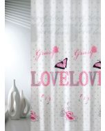 Κουρτίνα Μπάνιου 180*200εκ. Υφασμάτινη Polyester Joy Bath Love 002-00003