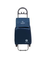 Καρότσι Λαϊκής Υφασμάτινο Μπλε 35,5x23,5xH95,8cm 40lt Estia Home Art  Ecomax 04-9380