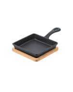 Τηγάνι Σερβιρίσματος 14cm Μαντεμένιο με Βάση Bamboo Estia Home Art Iron 01-18689