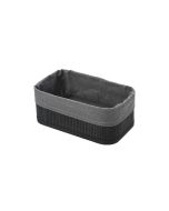 Καλάθι Οργάνωσης 24,5x15x10cm Μαύρο με Επένδυση Estia Home Art Bamboo Essentials 02-19686