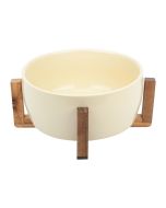 Σαλατιέρα Ivory με Βάση Acacia 28x12,5cm Estia Home Art Allure Ivrory  01-25014