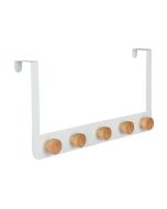 Κρεμάστρα Πόρτας Πενταπλή 20x2,5xH40cm Μεταλλική Λευκή Estia Home Art 02-18290