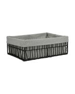 Καλάθι Αποθήκευσης & Οργάνωσης Μαύρο 36x27x13cm Estia Home Art Nest 02-28039
