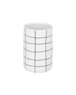 Ποτηροθήκη Μπάνιου Κεραμικό Λευκό 7,5x12cm Estia Home Art Cage 02-27605