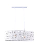 Φωτιστικό Κρεμαστό 65x20xH90cm 2xΕ27 Λευκό Πλεκτό T.Ratan PDC 1022-2 ARlight 0104430
