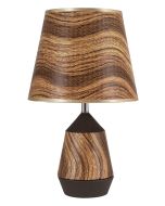 Λαμπατέρ Επιτραπέζιο Ø10xH42cm Καφέ Νερά Αμπαζούρ Ø17-25xΗ20cm TLC 7029 ARlight 0224074