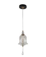 Φωτιστικό Κρεμαστό 15x34cm LED 5w Γυάλινο με Διακοσμητικό Κρύσταλλο PDC 723-1 HN ARlight 0084654