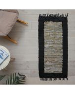Δερμάτινο Χαλάκι 70x140cm Leather Flat Εκρού-Λευκό San Lorentzo 1372AECRUWHITE