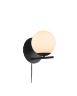 Pure Μοντέρνο Φωτιστικό Τοίχου με Ντουί E14 σε Μαύρο Χρώμα Πλάτους 18cm Trio Lighting 202000132