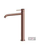 Μπαταρία Νιπτήρα Υψηλή με Βαλβίδα Clic-Clac Cosmo PVD Rose Gold Brushed Inox 316L  6113-811